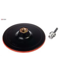 Насадка под диск-липучку тонкая с переходником СТУ-202, Размер: 100 (тонкая) + переходник для дрели