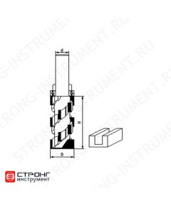 Фреза по дереву кромочная прямая (кукуруза) Z6 CTФ-1021, Размер: 12/21/50  