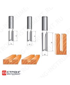 Фреза прямая пазовая по дереву CTФ-1003, Размер: 8х12х30