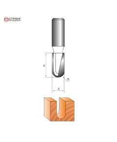 Фреза по дереву пазовая галтельная CTФ-1012, Размер: 8/10/25  