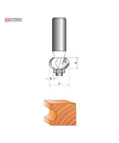 Фреза по дереву кромочная галтельная CTФ-1015, Размер: 8/30/16 R8  