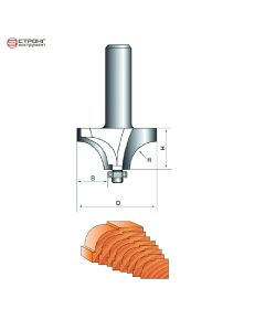 Фреза по дереву кромочная калевочная СТФ-1019, Размер: 8/29/12 R8  