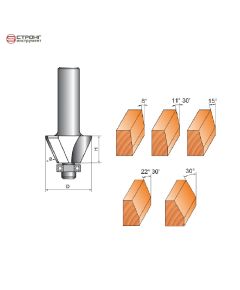 Фреза по дереву кромочная конусная 45° CTФ-1024, Размер: 8/48/22  