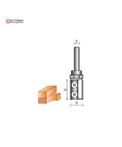 Фреза прямая кромочная по дереву, 8х19Dх40H мм, CTФ-121
