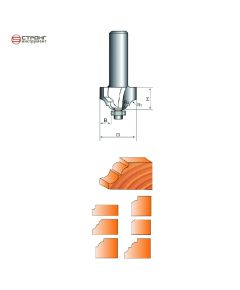 Фреза по дереву кромочная фигурная CTФ-2001, Размер: 8/40/16 R6  