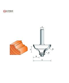 Фреза по дереву кромочная фигурная CTФ-2003, Размер: 8/40/18 R6  