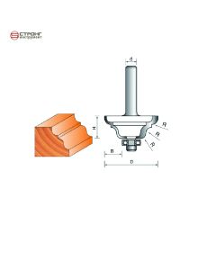 Фреза по дереву кромочная фигурная CTФ-2013, Размер: 8/50/22 R6  