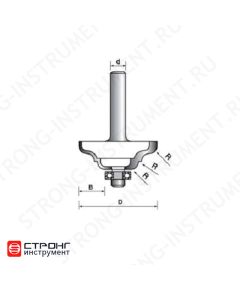 Фреза по дереву кромочная фигурная CTФ-2014, Размер: 8/40/14 R4  