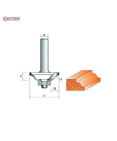 Фреза по дереву кромочная калевочная CTФ-2104, Размер: 8/38/10 R6    