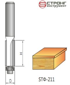 Фреза прямая с подшипником СТФ-211, Размер: 8/18/50  
