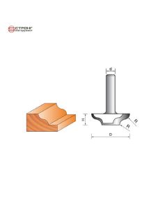 Фреза по дереву пазовая фасонная CTФ-2155, Размер: 8/22/6 R3  