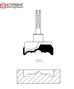 Фреза по дереву пазовая для розеток CTФ-2453, Размер: 12/70/21  