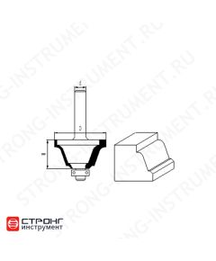 Фреза по дереву кромочная фигурная, 8х37Dх18H мм, CTФ-3603