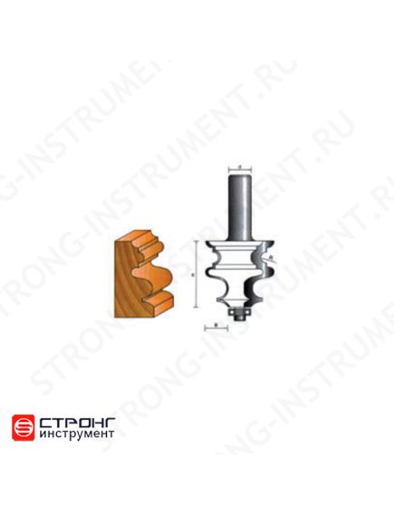Фреза по дереву кромочная фигурная CTФ-2037, Размер: 8/30/30 R3  