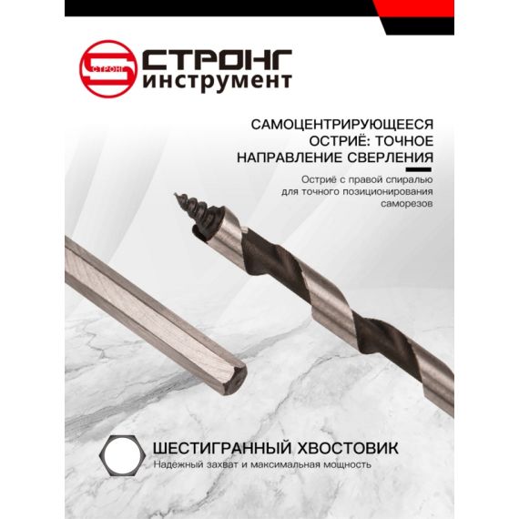 Спиральное сверло Левиса по дереву СТС-013, Размер: 22/600, изображение 2