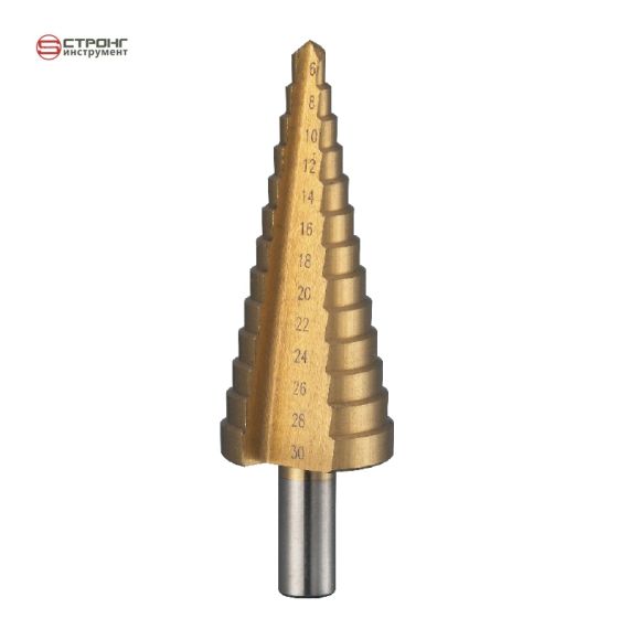 Сверло ступенчатое кобальтовое W4 по металлу СТМ-522, Размер: 4-32